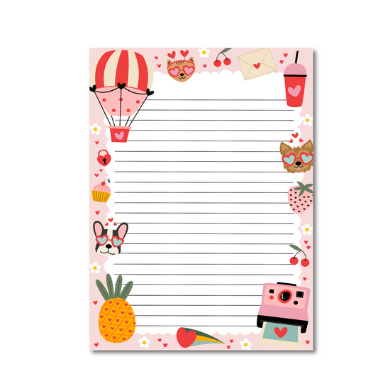 Notitieblok/Briefpapier A5 - Pawsome love