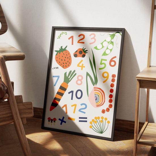 Art Print - Numbers White