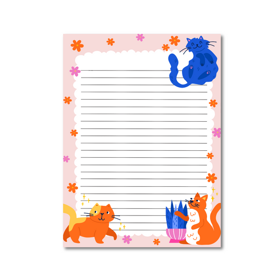 Notitieblok/Briefpapier A5 - Colorful Paws