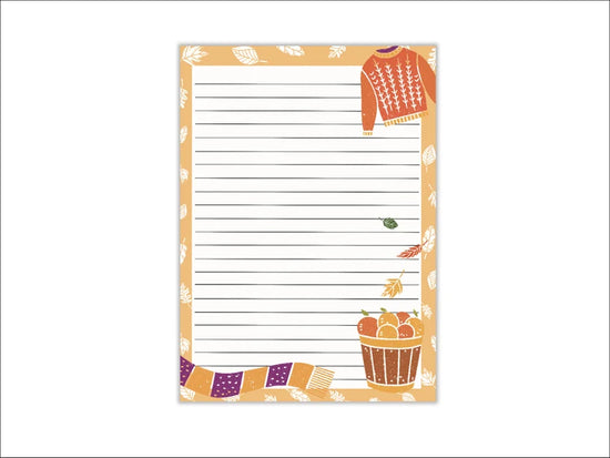 Notitieblok/Briefpapier A5 - Herfst dubbelzijdig