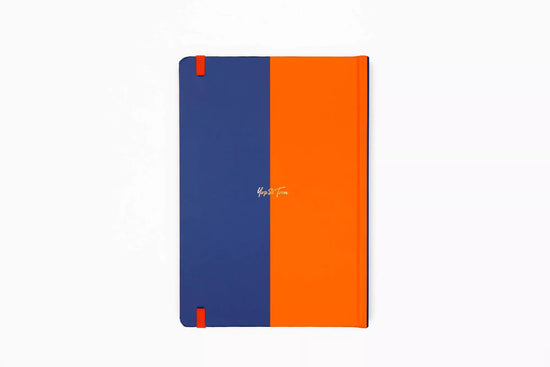 Lined Notebook - Navy &amp; Orange 
