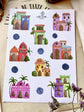 Sticker sheet - Mystic houses Gold foil