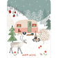 KerstKaart - Warm Wishes Caravan