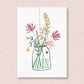 Kaart - Glaasje Bloemen
