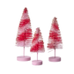 RICE - Christmas trees set of 3 - Pink
