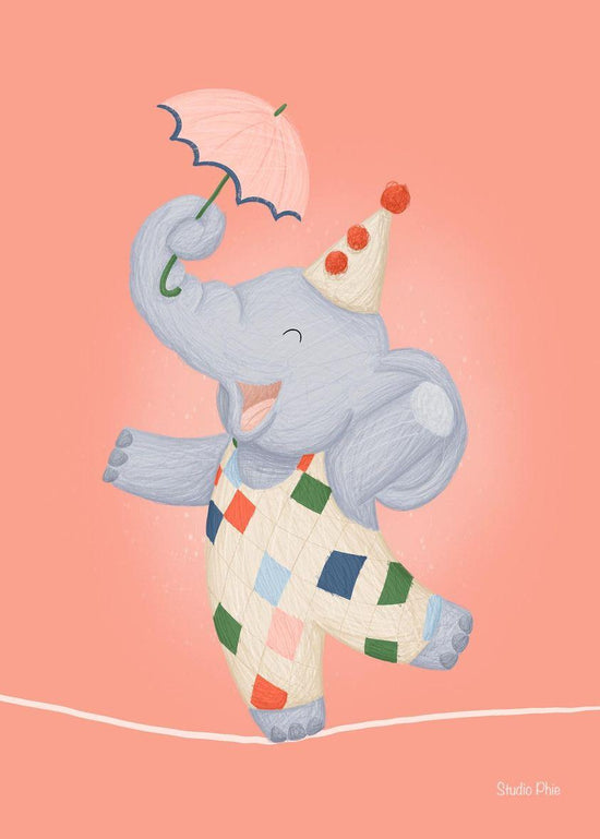 Card - Circus Elephant