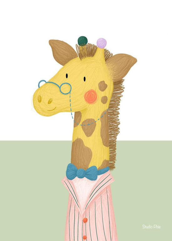 Card - Giraffe with Glasses
