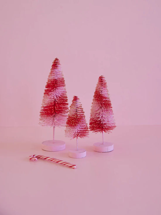 RICE - Christmas trees set of 3 - Pink