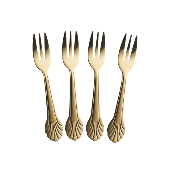 RICE - Stainless Steel Forks - Set of 4 - Gold