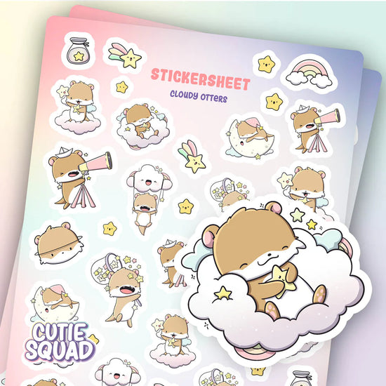 Stickervel - Cloudy Otters