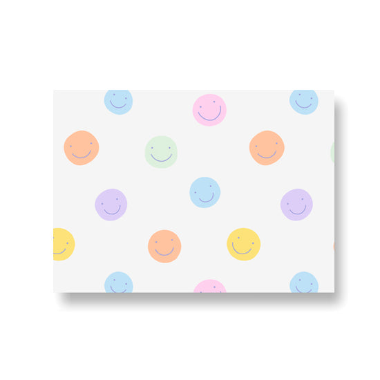 Card - Colored Smileys White 