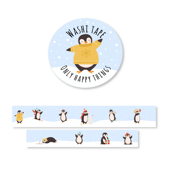 Washi Tape - Penguin Playtime