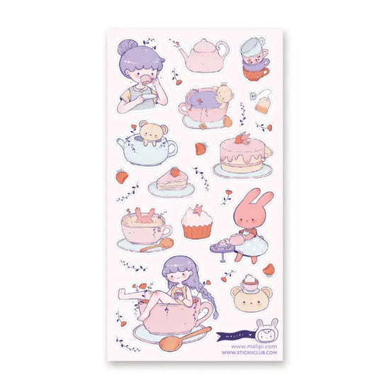 Stickii - Sticker sheet - Pastel Tea Party