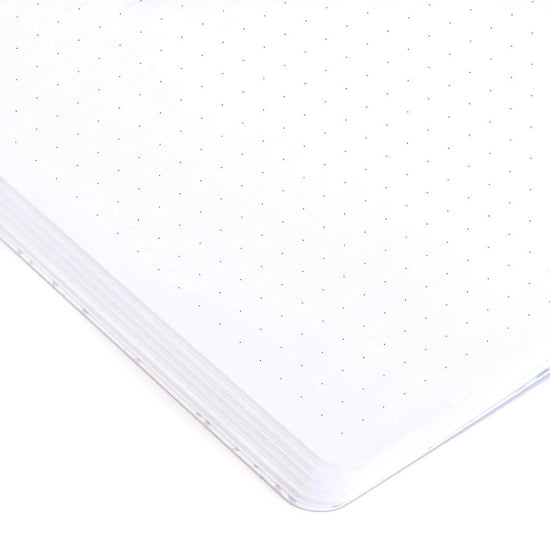 Notebook - White Floral - Dotted