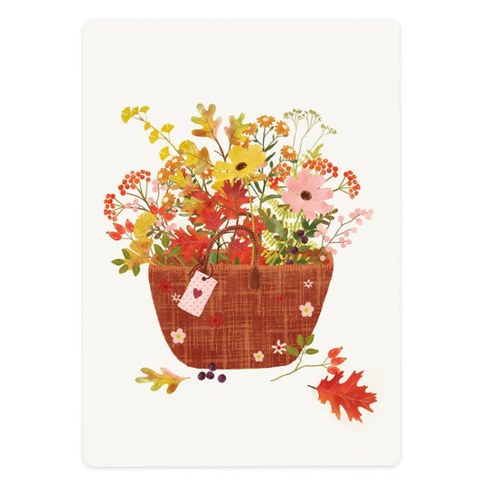 Card - Bag full of Autumn Flowers