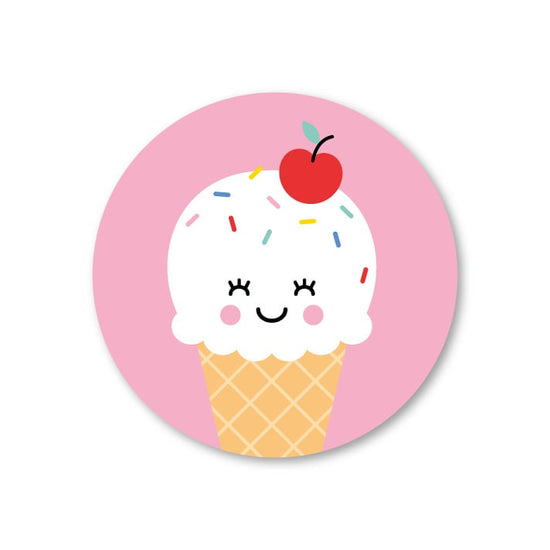 Stickers 5 pieces - Cone with Scoop of ice cream