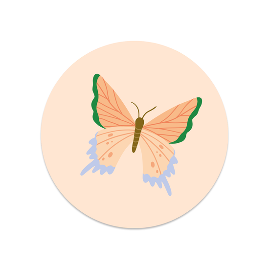 Round sticker - Butterfly