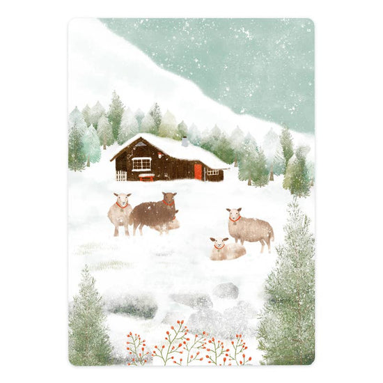 Card - Sheep in the Snow