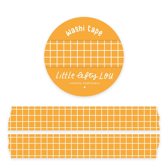 Washi Tape - Ocher Yellow Grid