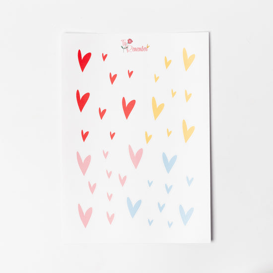 Sticker sheet - Hearts