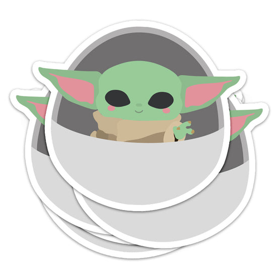 Sticker XL - Baby Yoda aka Grogu