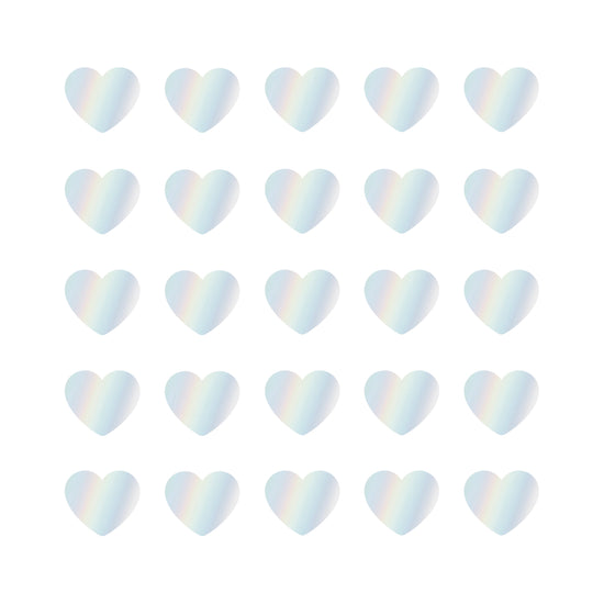 Stickers - Mini Hearts 20 pieces - Holographic