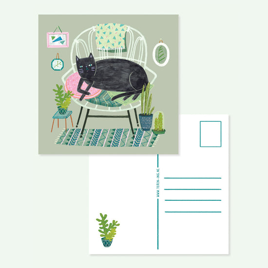 Card/Mini poster (square) - Home Cat