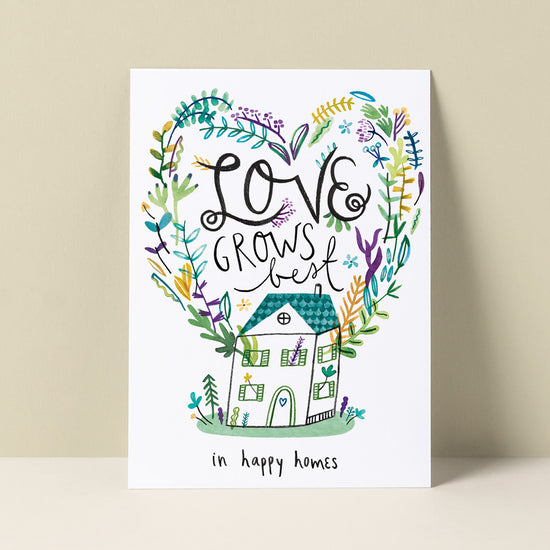 Kaart/Mini Poster (A5) - Love Grows Best