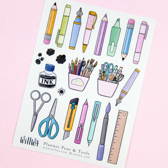 Sticker sheet - Planner Pens &amp; Tools