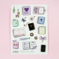 Sticker sheet - Planners &amp; Journals with gold foil details