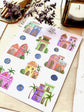 Sticker sheet - Mystic houses Gold foil