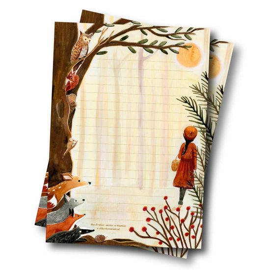 Notitieblok/Briefpapier - Bosdieren