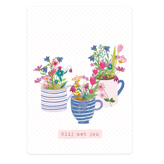 Card - Flowers in Cups
