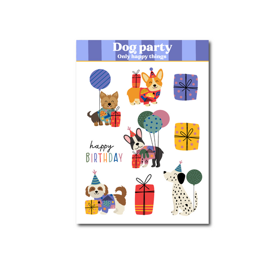 Stickervel - Dog party