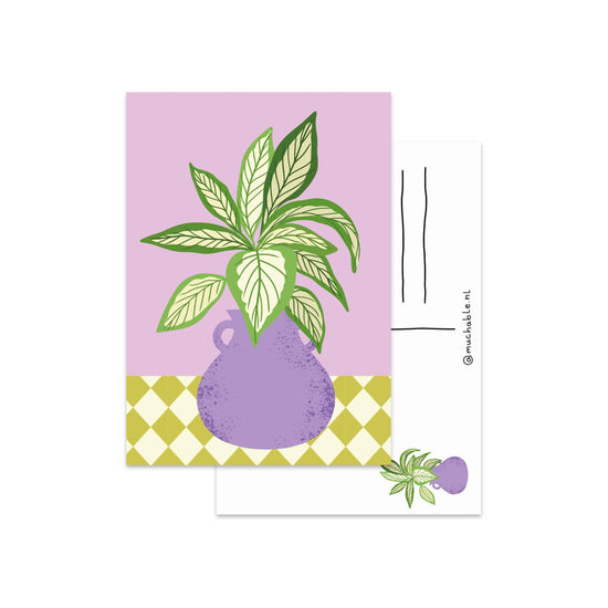 Card - Plant in Purple Vase