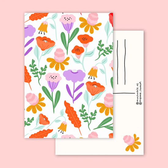 Card - Floral Pattern White
