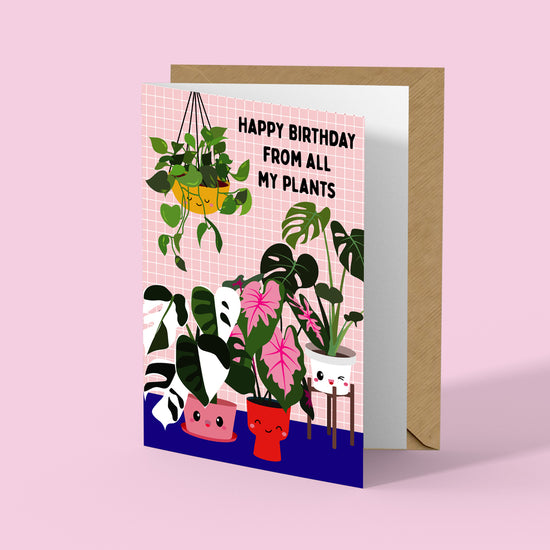 Greeting Card - Plants - Birthday