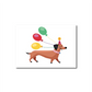 Card - Dachshund with Balloons