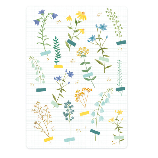Card - Summer Flowers Blue
